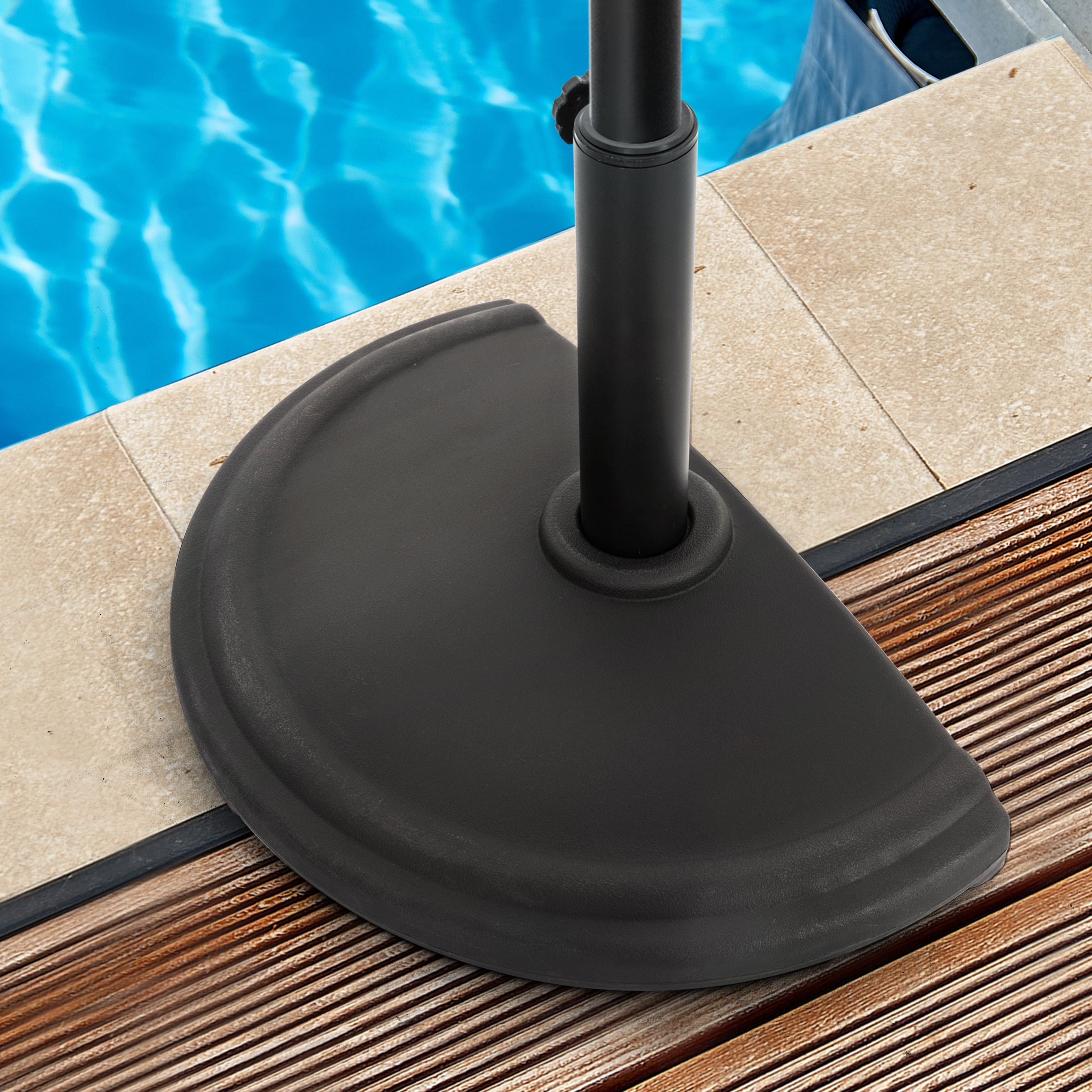 Nuu Garden Patio 19.3'' Half Round Umbrella Base, Weight Up to 20.9 LBS