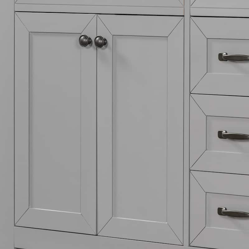 Roomfitters 36" Bathroom Vanity without Sink, Cabinet Base Only, Bathroom Cabinet with Drawers, Solid Frame and MDF Board