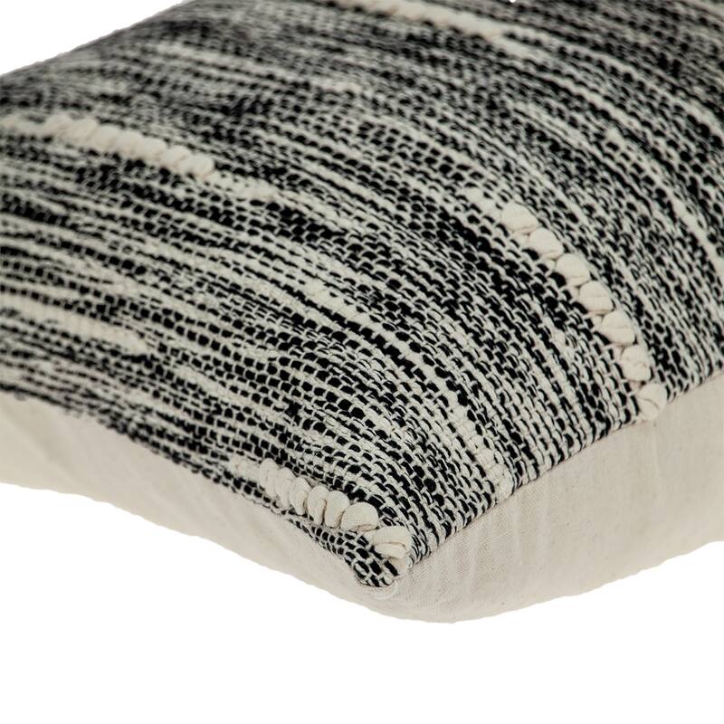 Parkland Collection Abali Transitional Black and White Pillow Cover