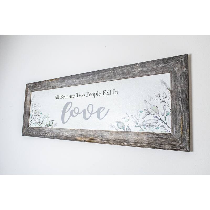 All Because Two People Fell In Love Framed Bedroom Decor Art