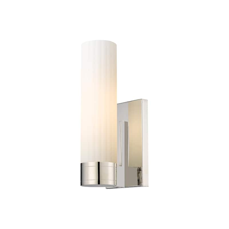 Innovations Lighting Empire - 1 Light 11" Wall-Mounted Sconce - Polished Nickel/Matte White