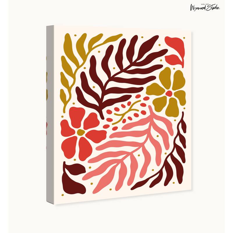 Wynwood Studio Canvas Floral and Botanical Plain Vine Gold Modern & Contemporary Wall Art Canvas Print
