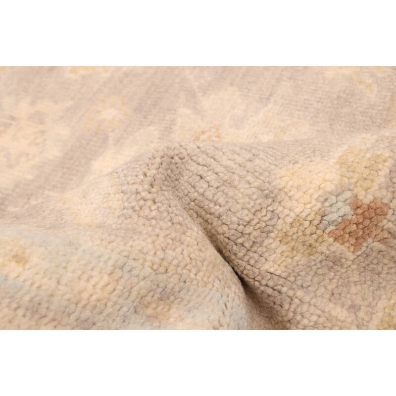 ECARPETGALLERY Hand-knotted Modern Oushak Grey Wool Rug - 7'8 x 9'10