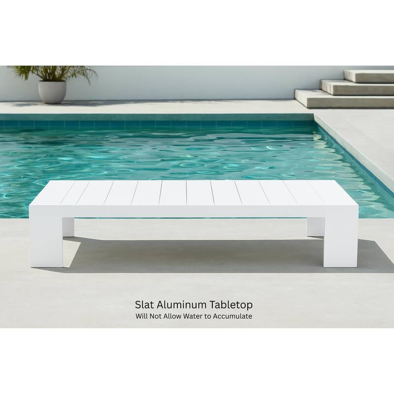 Ascot White 4-Piece Aluminum Outdoor Conversation Seating Set