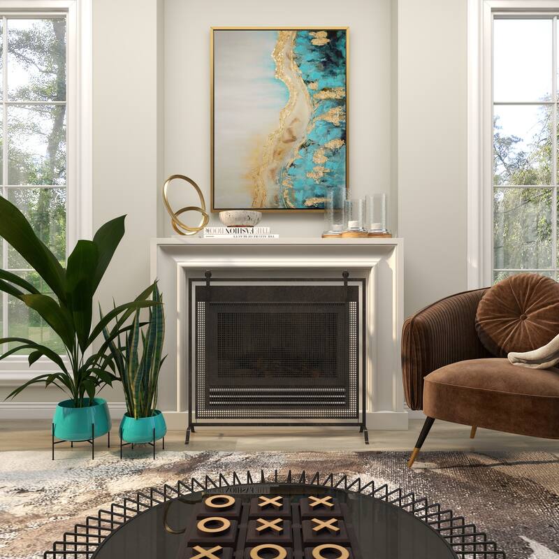 Iron Contemporary Planter (Set of 2) - 8' x 10'