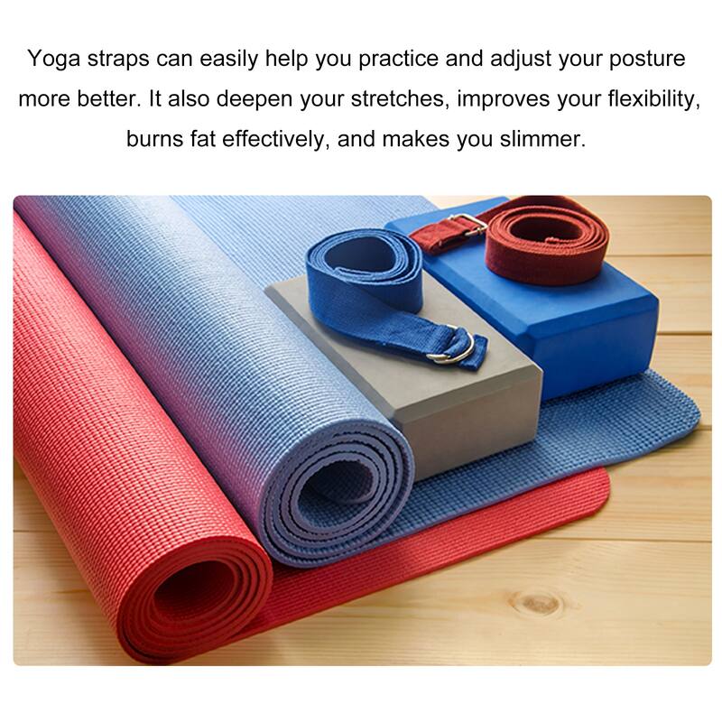 Yoga Strap-6FT Stretch Band with D-Ring for Yoga Pilates Stretch Workout