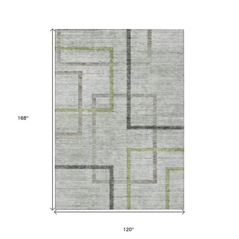 HomeRoots Geometric Transitional Rectangle Outdoor Rug