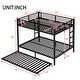 preview thumbnail 6 of 22, Black Metal Bunk Bed with Twin Size Trundle
