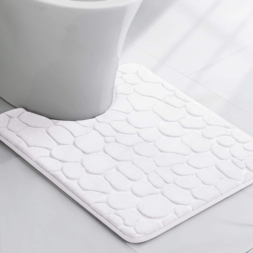 Memory Foam Contour Bath Mat Pebble Design 18x20