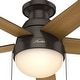 preview thumbnail 8 of 19, Hunter 46" Anslee Low Profile Ceiling Fan with LED Light Kit and Pull Chain
