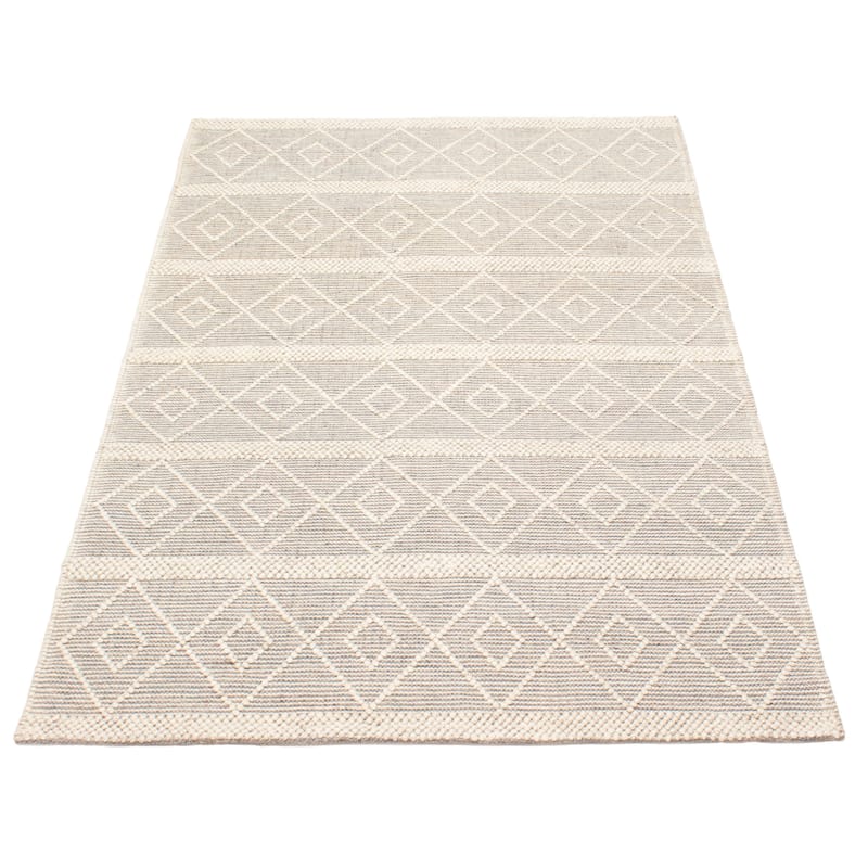 ECARPETGALLERY Braid weave Sienna Cream Wool Rug - 5'0 x 8'0