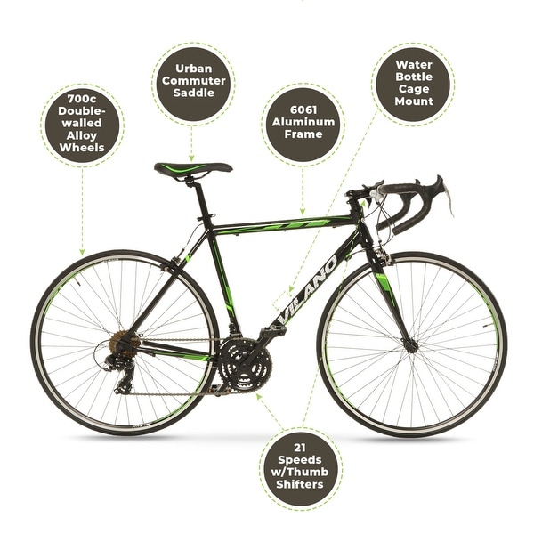 Vilano R2 Commuter Aluminum Road Bike 21 Speed 700c On Sale