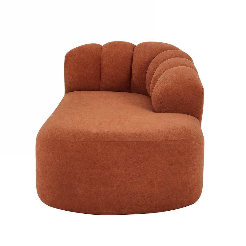 Christopher Knight Home - Modern Curved Upholstered Sofa with Sculptural Bubble Back