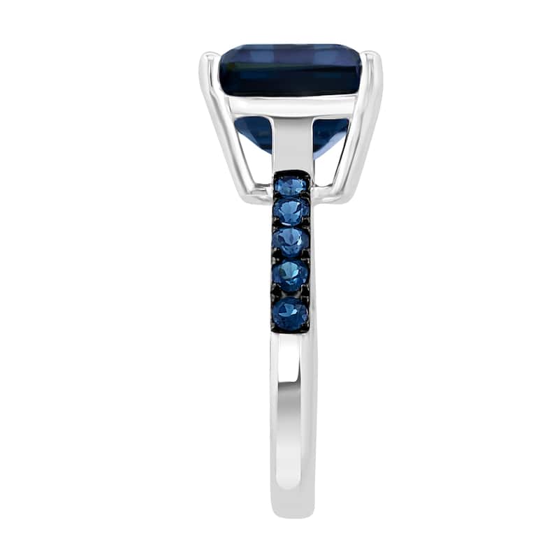 EFFY 14K Gold ,London Blue Topaz Emerald Cut Ring