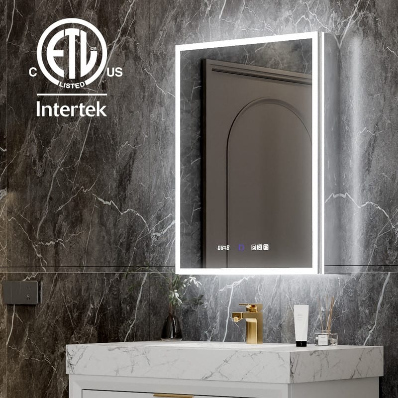 MEDUNJESS 24'' x 32'' Frameless Bathroom Cabinet with Defogging