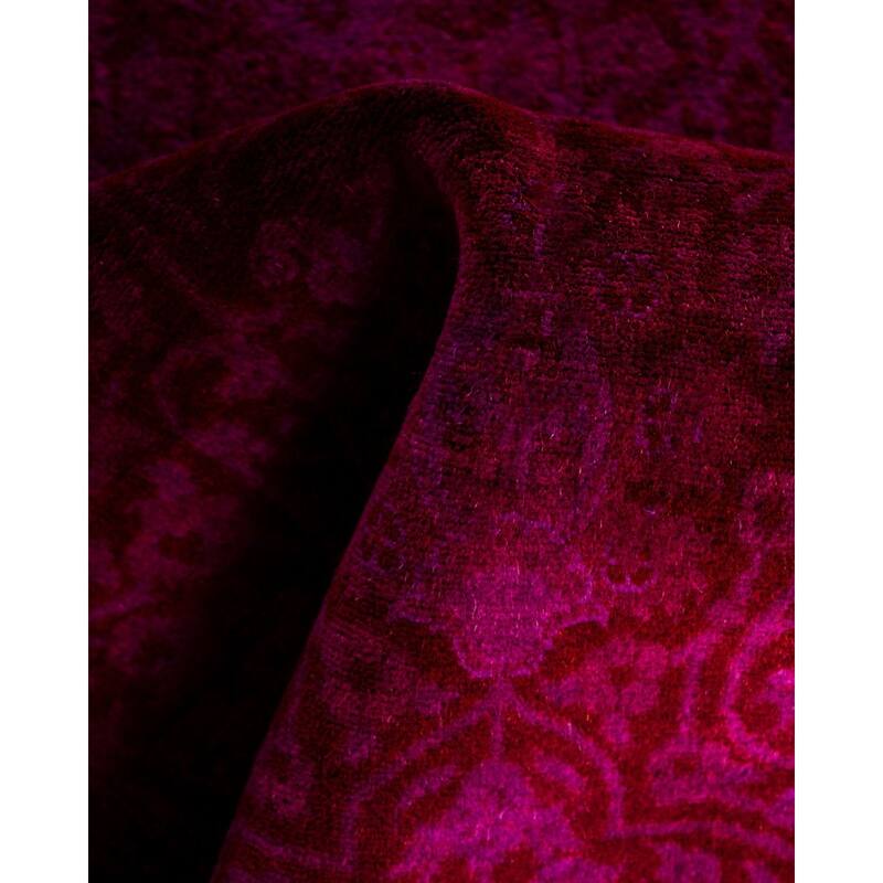 Fine Vibrance One-of-a-Kind Hand-Knotted Runner Rug - Red, 2' 7" x 23' 4" - 2' 7" x 23' 4"
