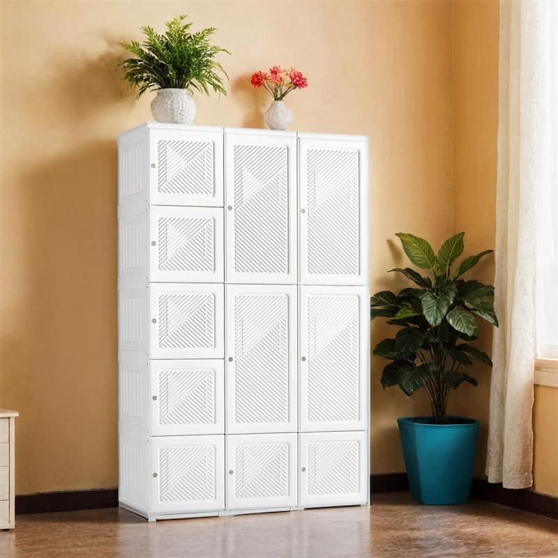 Portable Wardrobe Closet, Folding Bedroom Armoire,Storage Organizer
