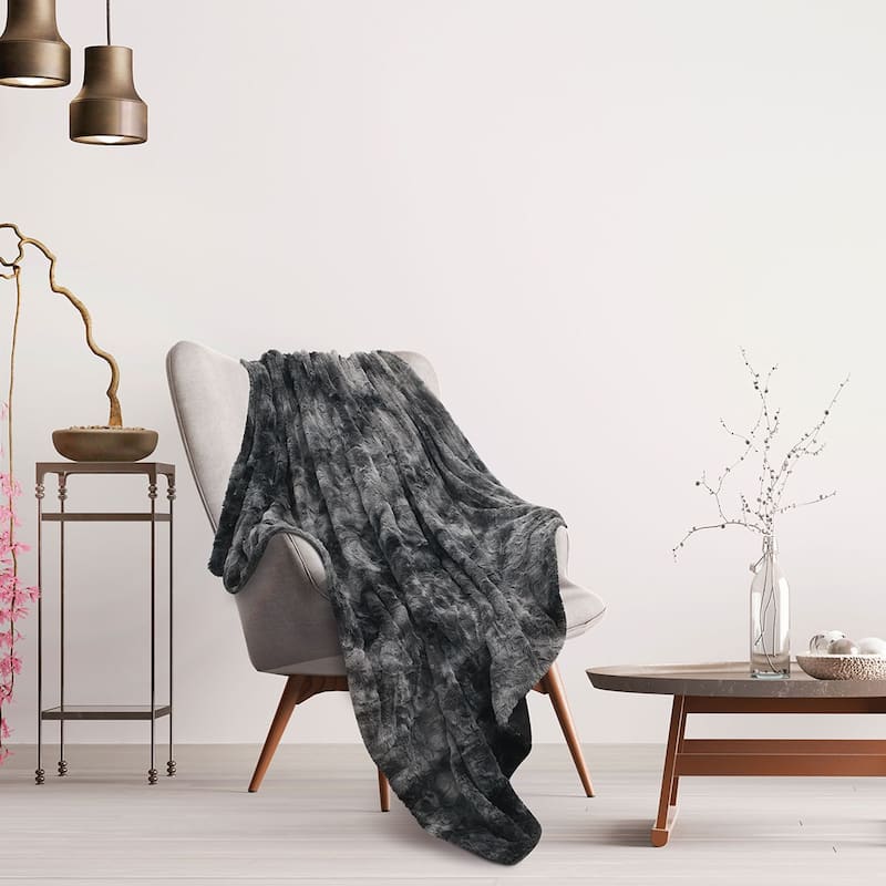 Luxury Soft Shaggy Faux Fur Blanket Fiber Throw for Sofa Couch Bed