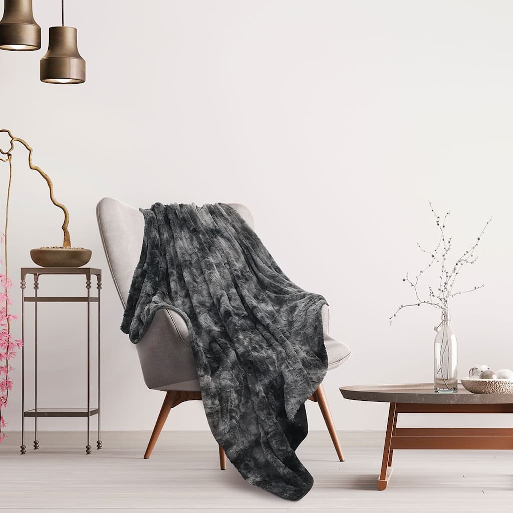 Luxury Soft Shaggy Faux Fur Blanket Fiber Throw for Sofa Couch Bed
