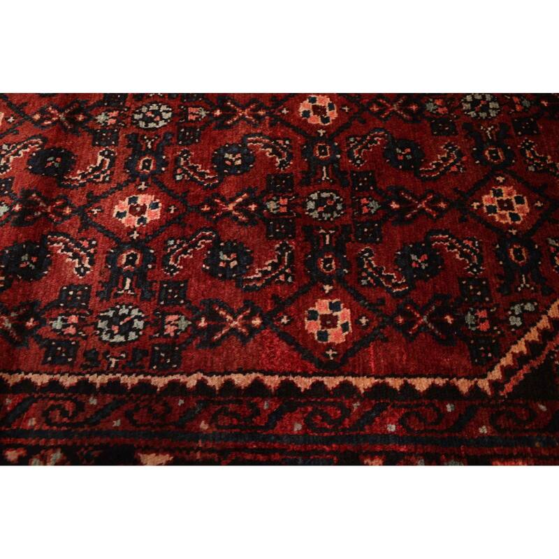 ECARPETGALLERY Hand-knotted Andelz Dark Red Wool Rug - 5'1 x 9'11