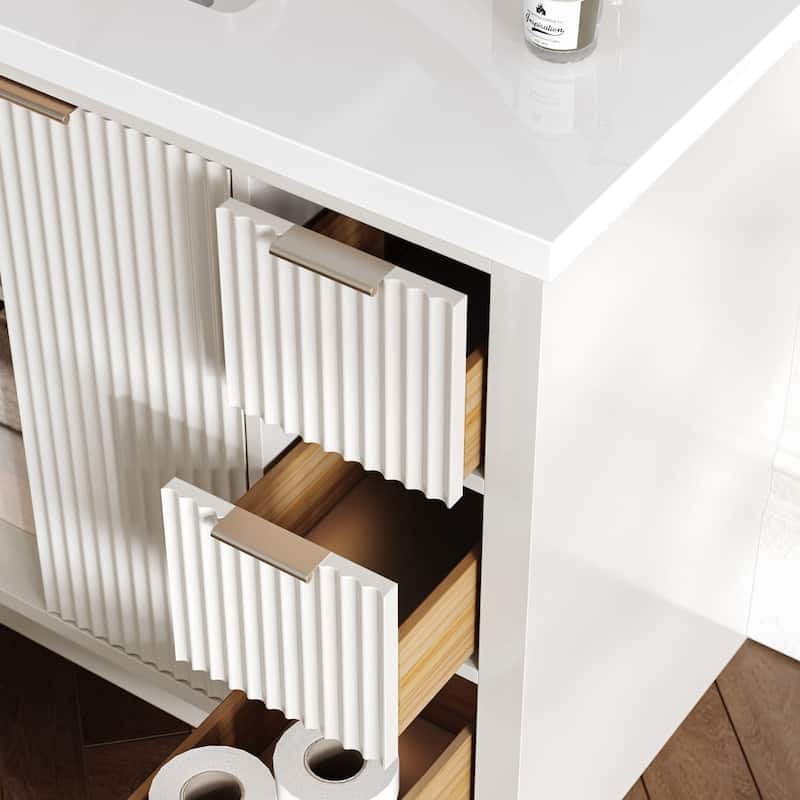 Ariel P49WQOVO Milan 49" Free Standing Single Basin Vanity Set with