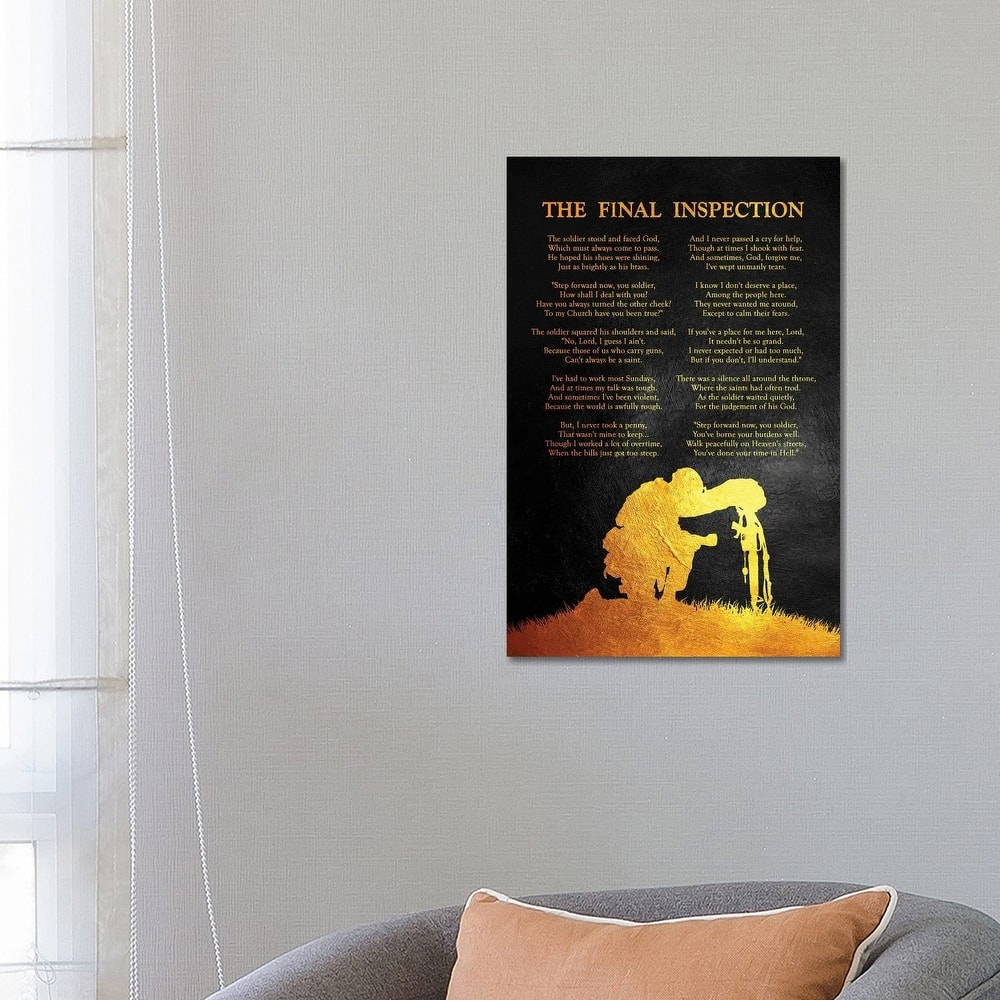 iCanvas "The Final Inspection - A Soldier's Poem" by Adrian Baldovino Canvas Print