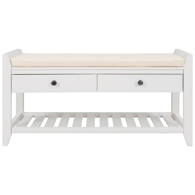 Entryway Storage Bench with Drawers