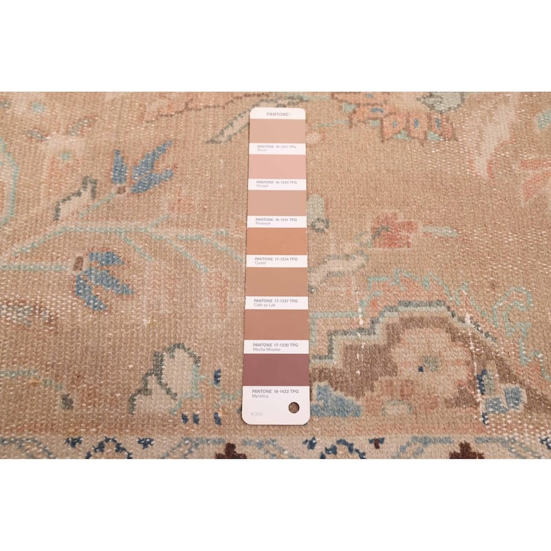 ECARPETGALLERY Hand-knotted Antalya Vintage Light Brown Wool Rug - 6'7 x 11'2