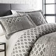 preview thumbnail 2 of 8, Global Patchwork Down Alternative Comforter and Sham Set King - Grey - 3 Piece