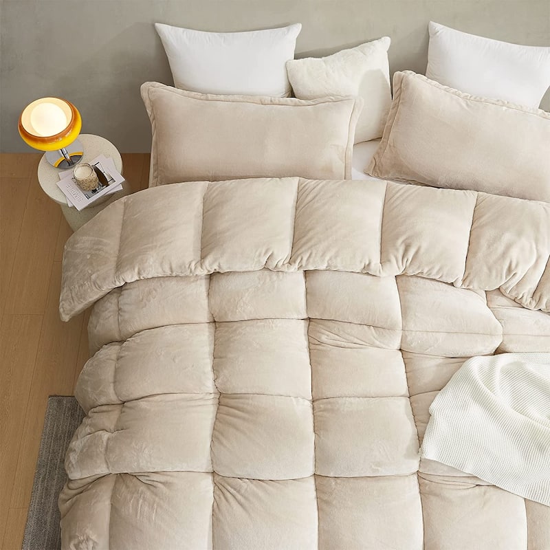 Thicker Than Thick® - Coma Inducer® Oversized Comforter Set - Down Alternative Ultra Plush Filling - Birch