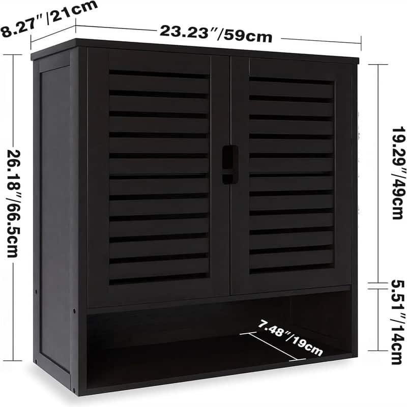 Bathroom Cabinet Wall Mounted - 8.27"D x 23.23"W x 26.18"H