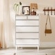 preview thumbnail 27 of 37, Walker Edison Modern Gallery Top Solid Wood Chest