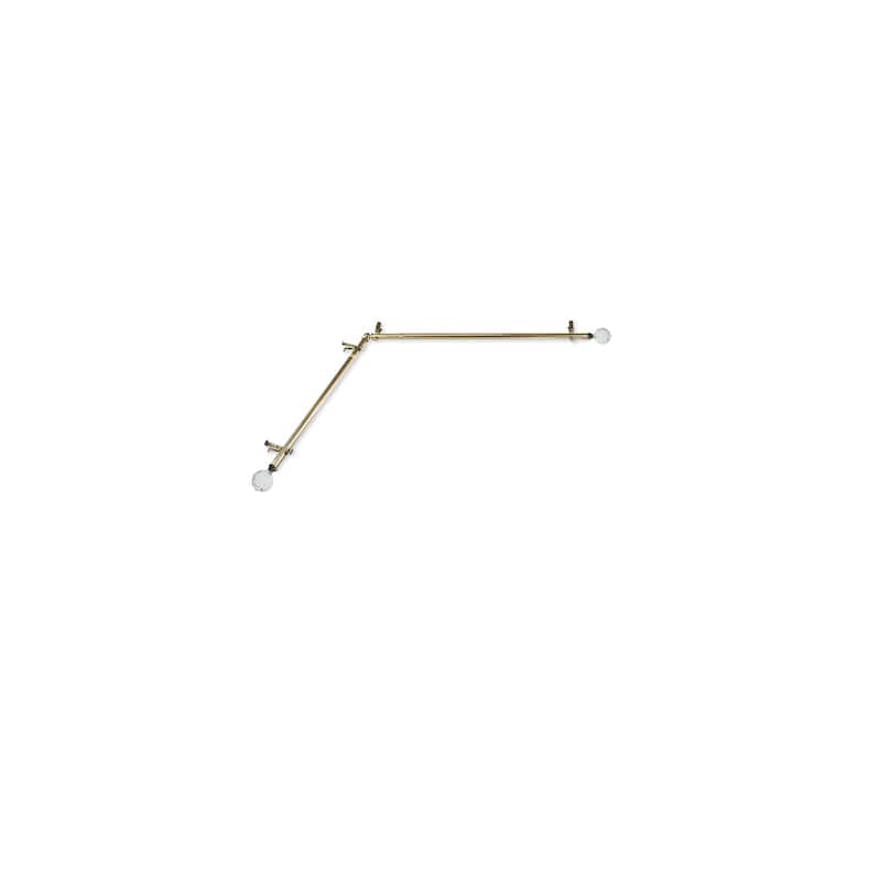 Antique Curtain Rods & Hardware Set - Steel Metal Rods with Corner Connectors - 3 Inch Design - M