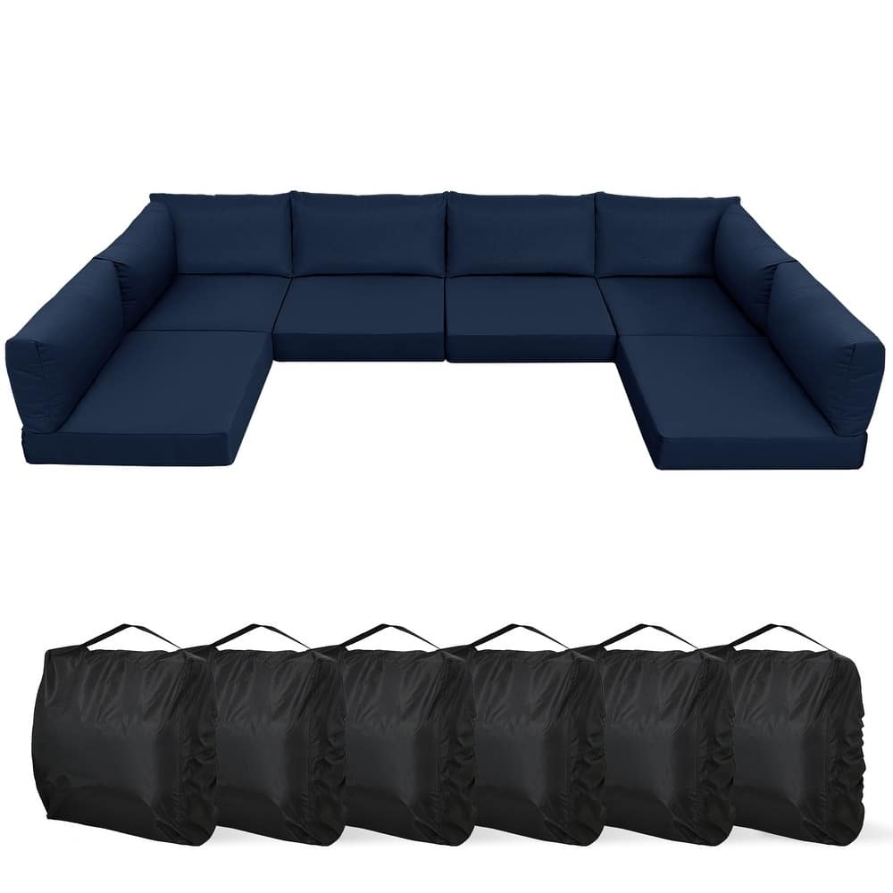 WINSOON 14 Piece Outdoor Furniture Replacement Cushions,Patio Seat Cushions