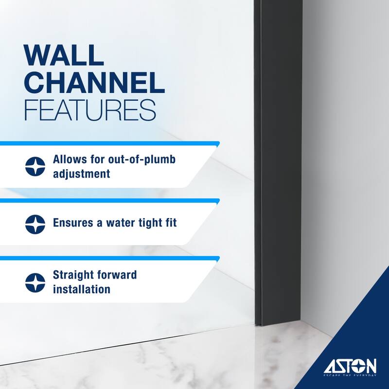 Langham XL 44-48 in. x 36 in. x 80 in. Frameless Sliding Shower Enclosure, StarCast Clear Glass, Left