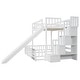 preview thumbnail 6 of 17, Twin Over Full Bunk Bed with Slide,Storage Staircase and Safety Guardrails