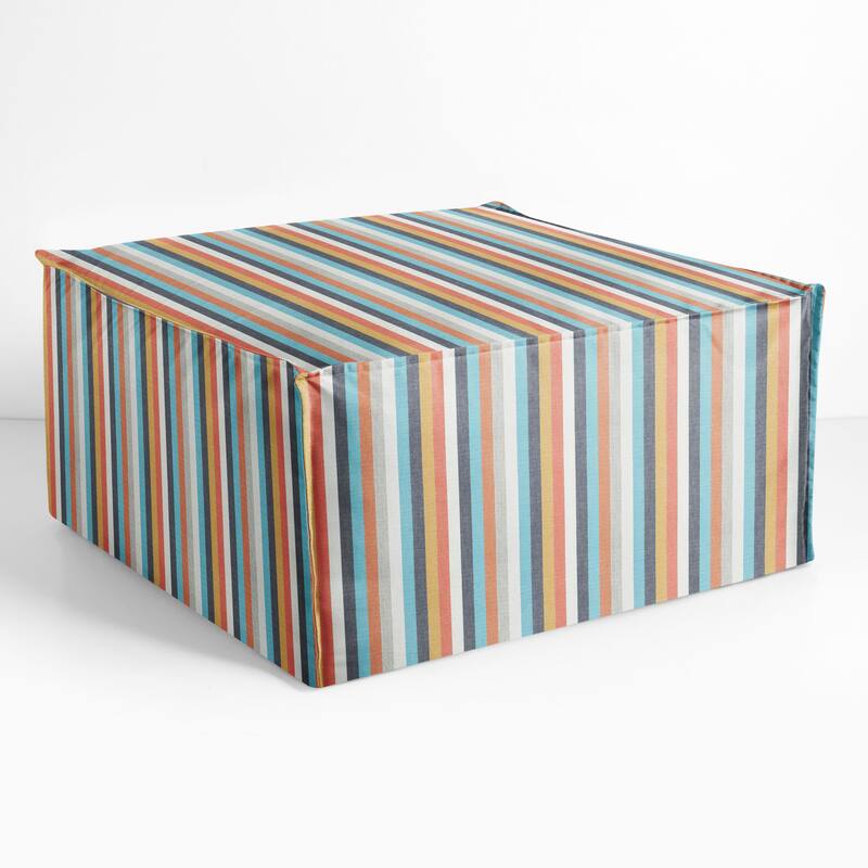 Sorra Home Sunbrella Outdoor Top Stitch Bean Pouf