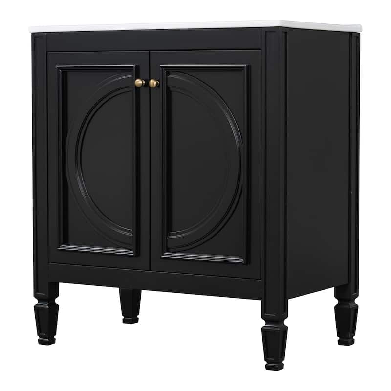 Bathroom Vanity with Sink, Storage Cabinet with Adjustable Shelves, Vanity Set with Soft Close Door and Drawer