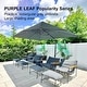 preview thumbnail 22 of 25, PURPLE LEAF 9 x 11.5 ft 360 Degree Rotation Patio Cantilever Umbrella