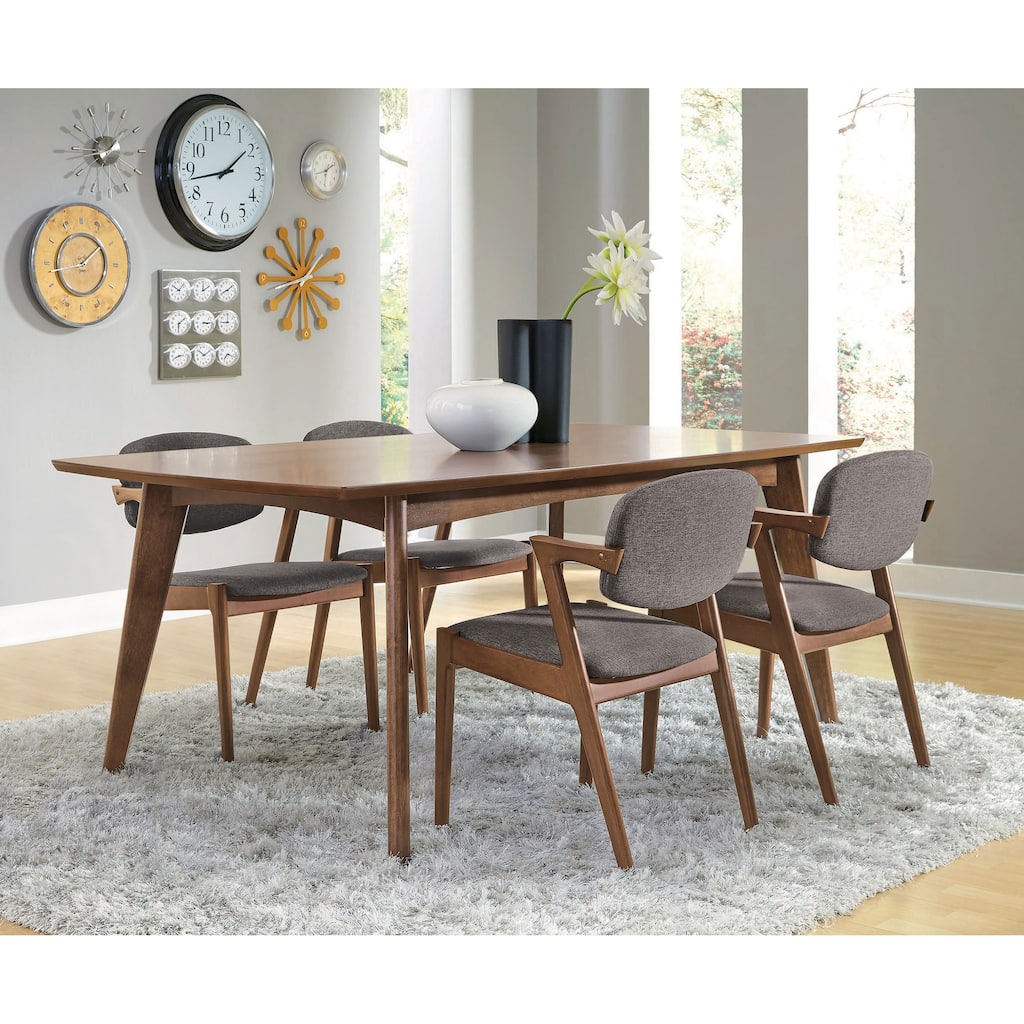 Malone Dark Walnut Rectangular Dining Table Set