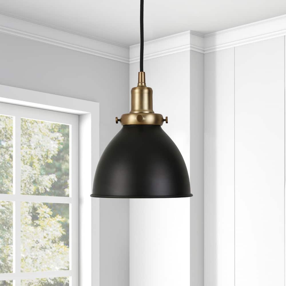 Madison 8" Wide Pendant with Metal Shade