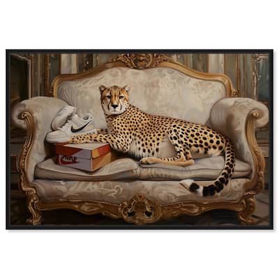 Lounging Sneaker Cheetah Canvas by Art Remedy