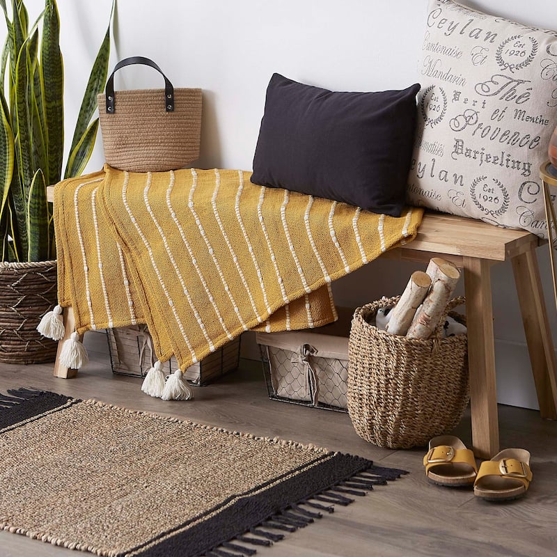 DII Slub Stripe Throw