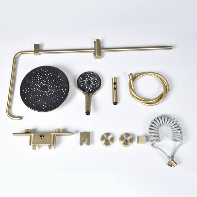 Wall-Mounted Complete Shower System with Rough In-Valve