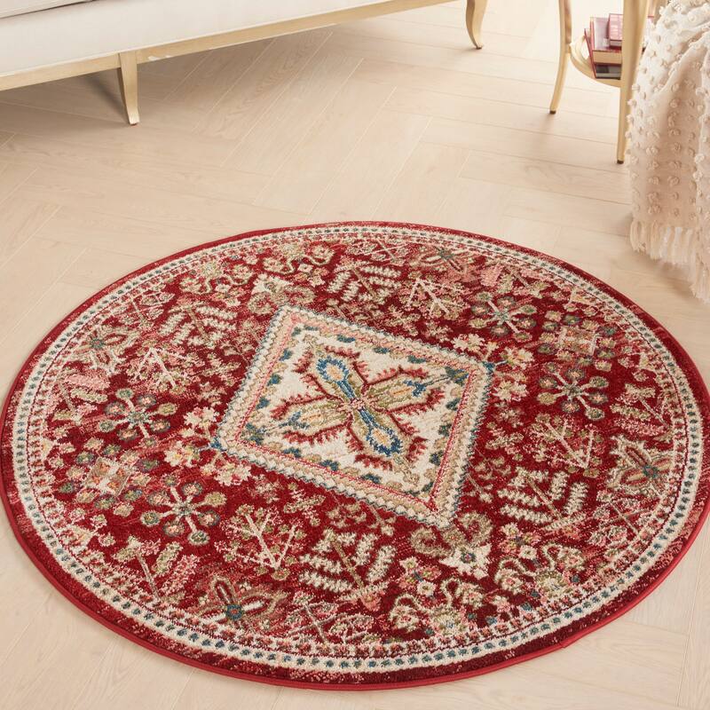 Nourison Revel Traditional Floral Medallion Area Rug
