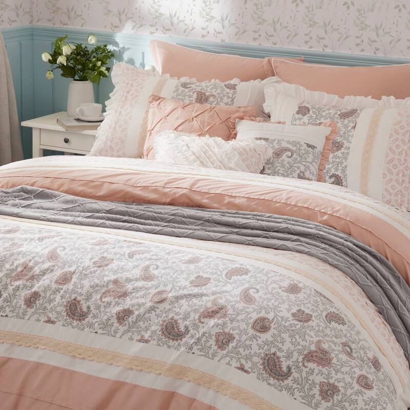 GDF Studio - Dawn 9-Piece Cotton Percale Comforter Set with Decorative Pillows