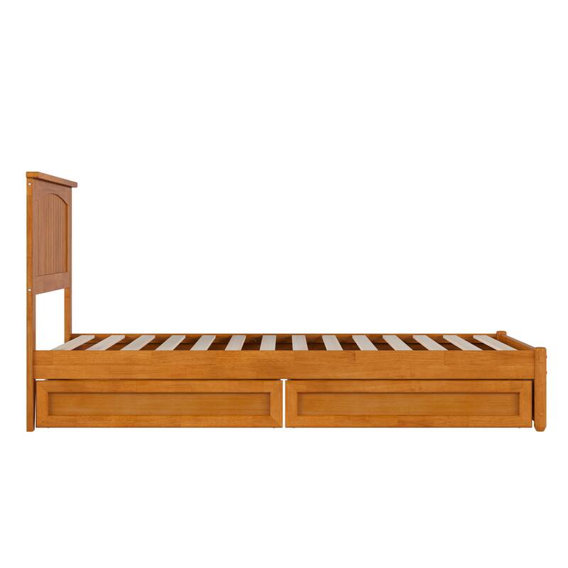Malta Platform Bed with Panel Footboard and Storage Drawers
