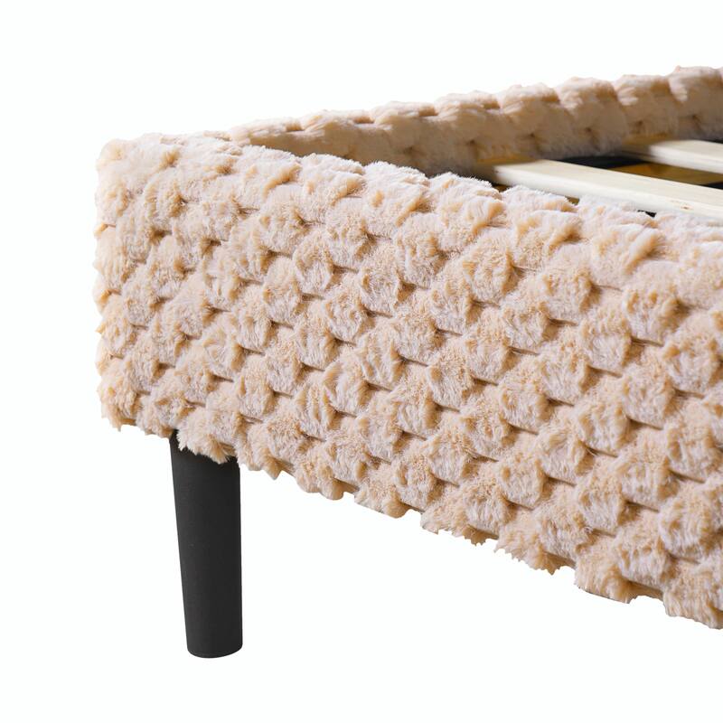 Simple Modern White Plush Soft Bed - Comfortable Backrest for Bedroom