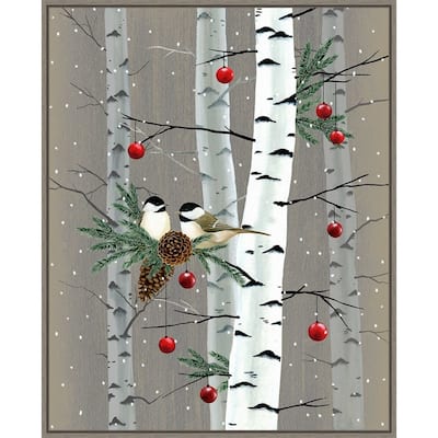 Birch Birds II by Grace Popp Framed Canvas Wall Art