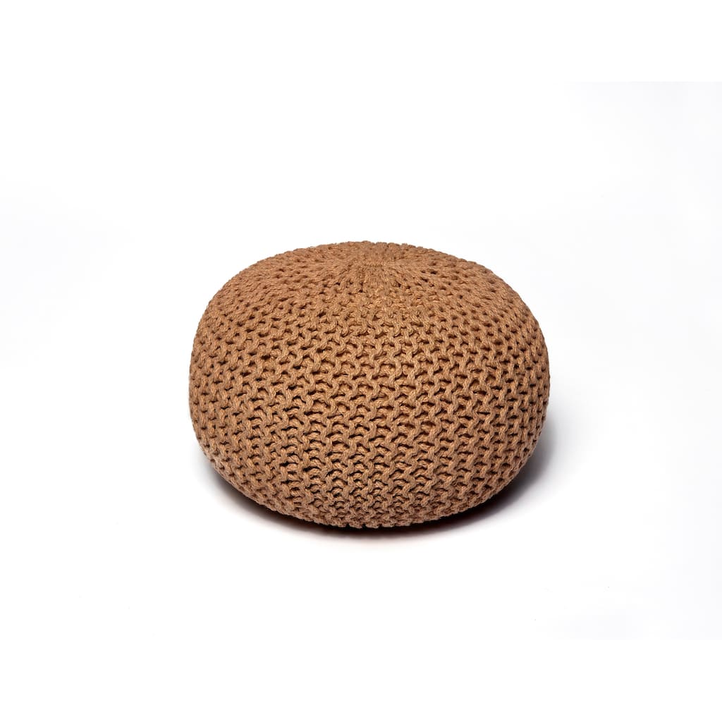Jani Natural Jute Pouf 17" Round Ottoman
